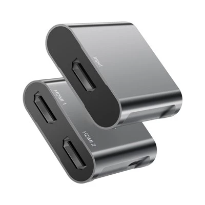 4K@60Hz 1x2 HDMI™-splitter met USB C 5V-voeding
