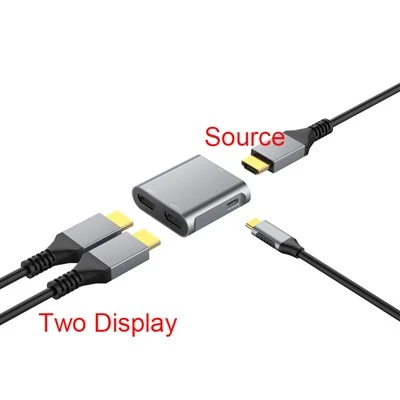 HDMI-splitter 1 in 2 uit 4K60Hz Verleng weergave