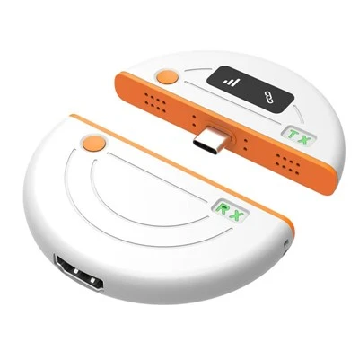 Type-C draadloze HDMI-zender en -ontvanger, 50 meter