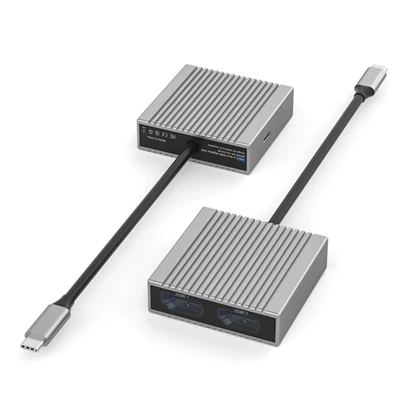 USB-C naar dubbele HDMI2.0 Adapter met PD100W
